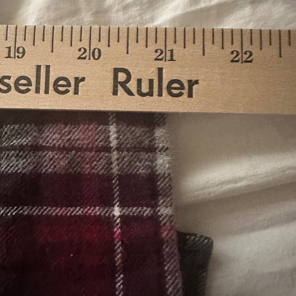 Fashion Bug Vintage Women's Red Black Plaid Flannel Zip Up Shirt Shacket Large - Picture 8 of 9